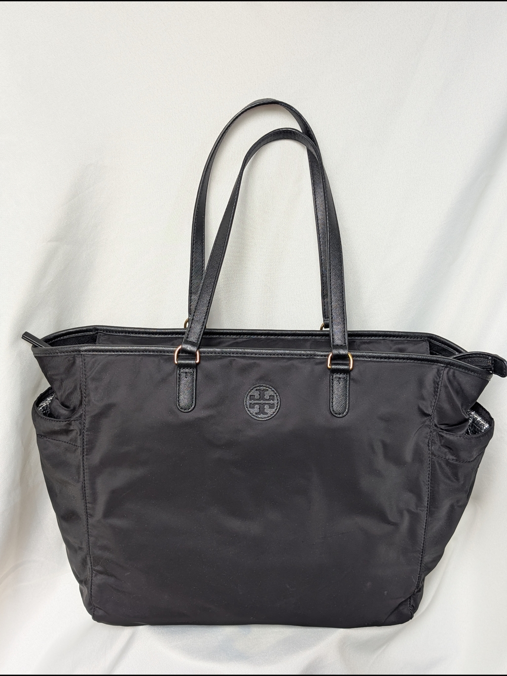 Tory Burch Black Nylon Tote Bag Weekender/Diaper